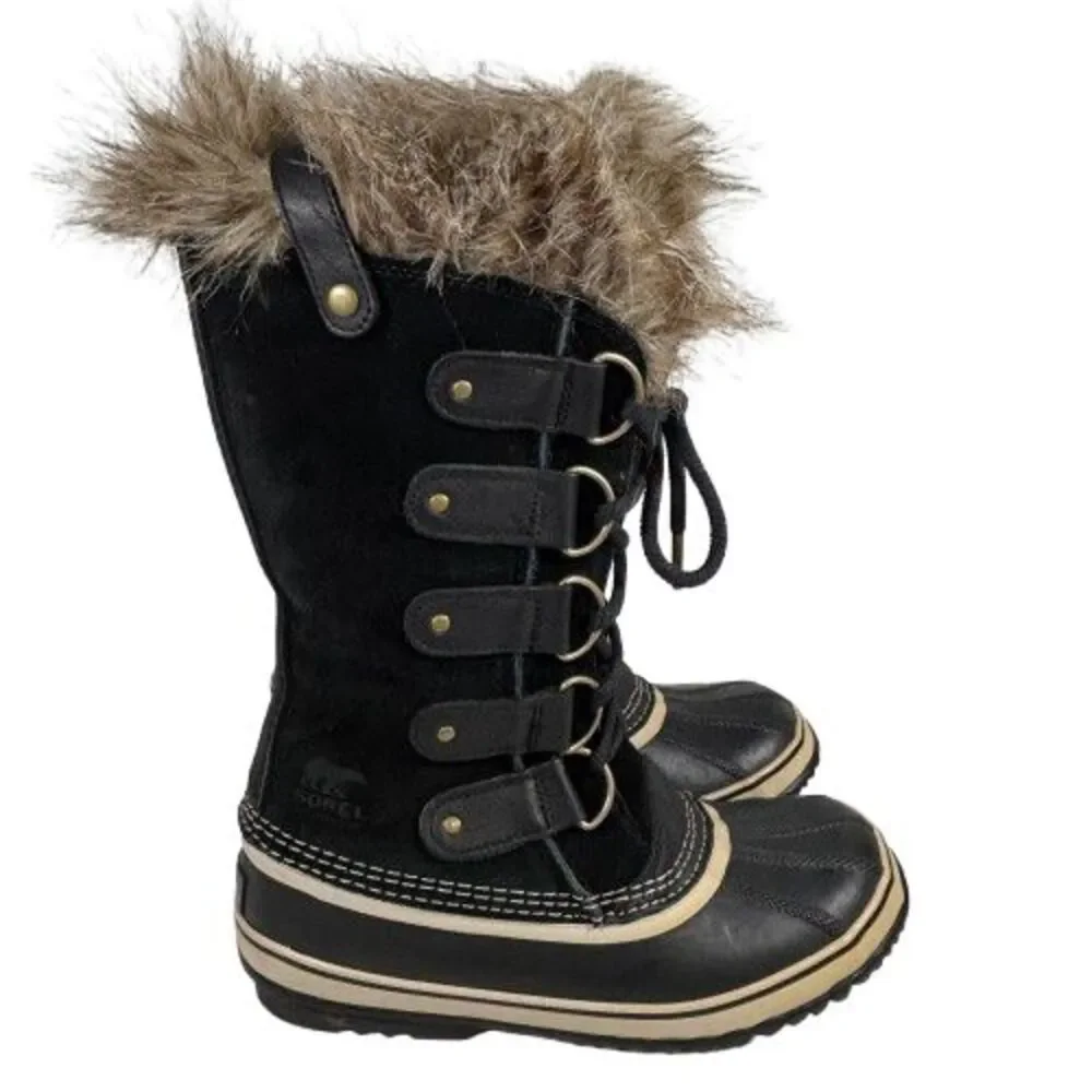SOREL Women's Joan of Artic Black Quarry Snow Boots Size 8 Waterproof NL2429-010